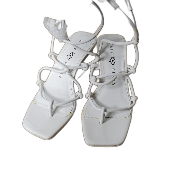 Katy Perry Sandals heeled White Size 35 = Size 5 US - Picture 1 of 8
